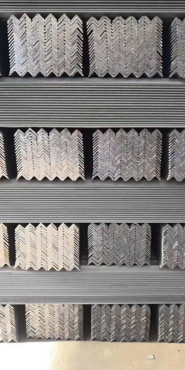 Galvanized angle steel and equal-leg angle steel stock in warehouse
